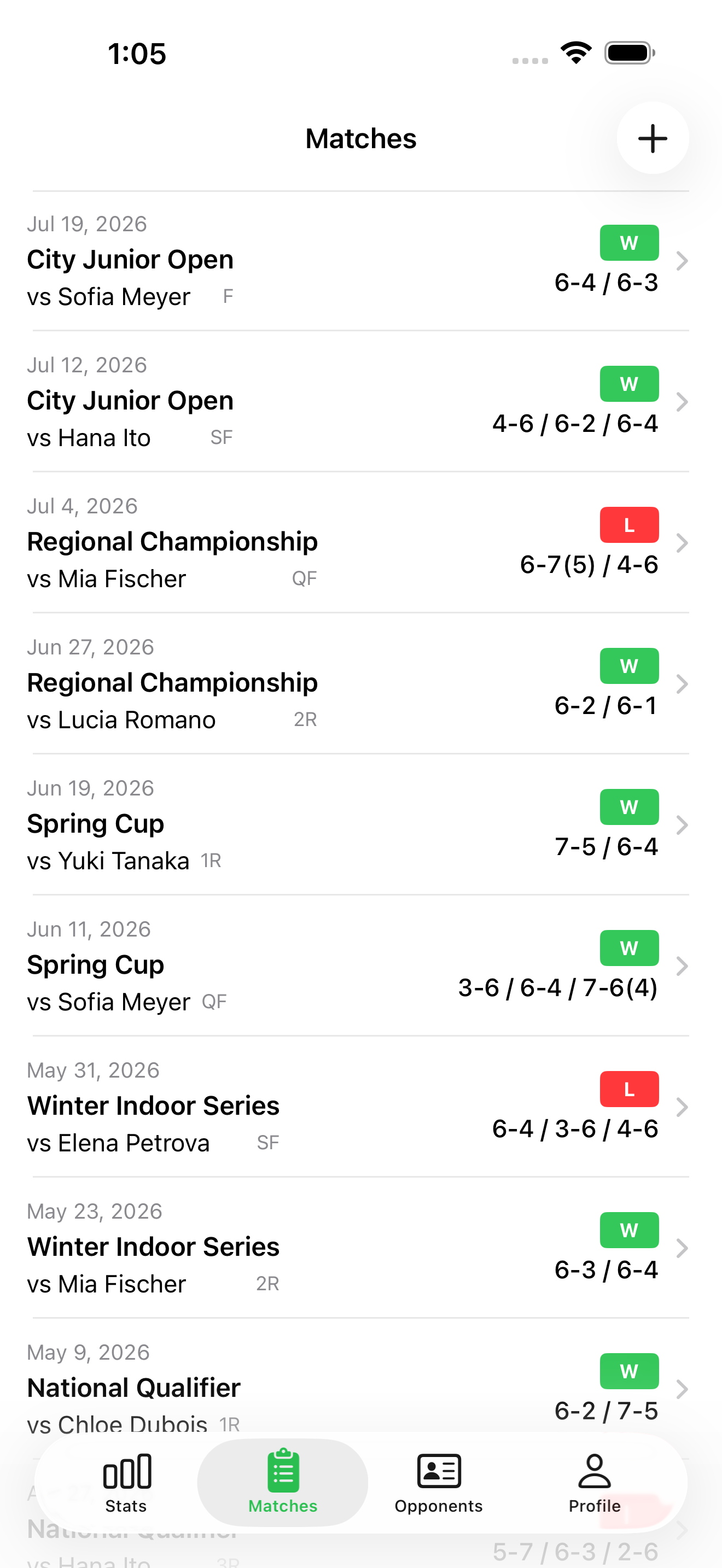 MatchLog screenshot 2